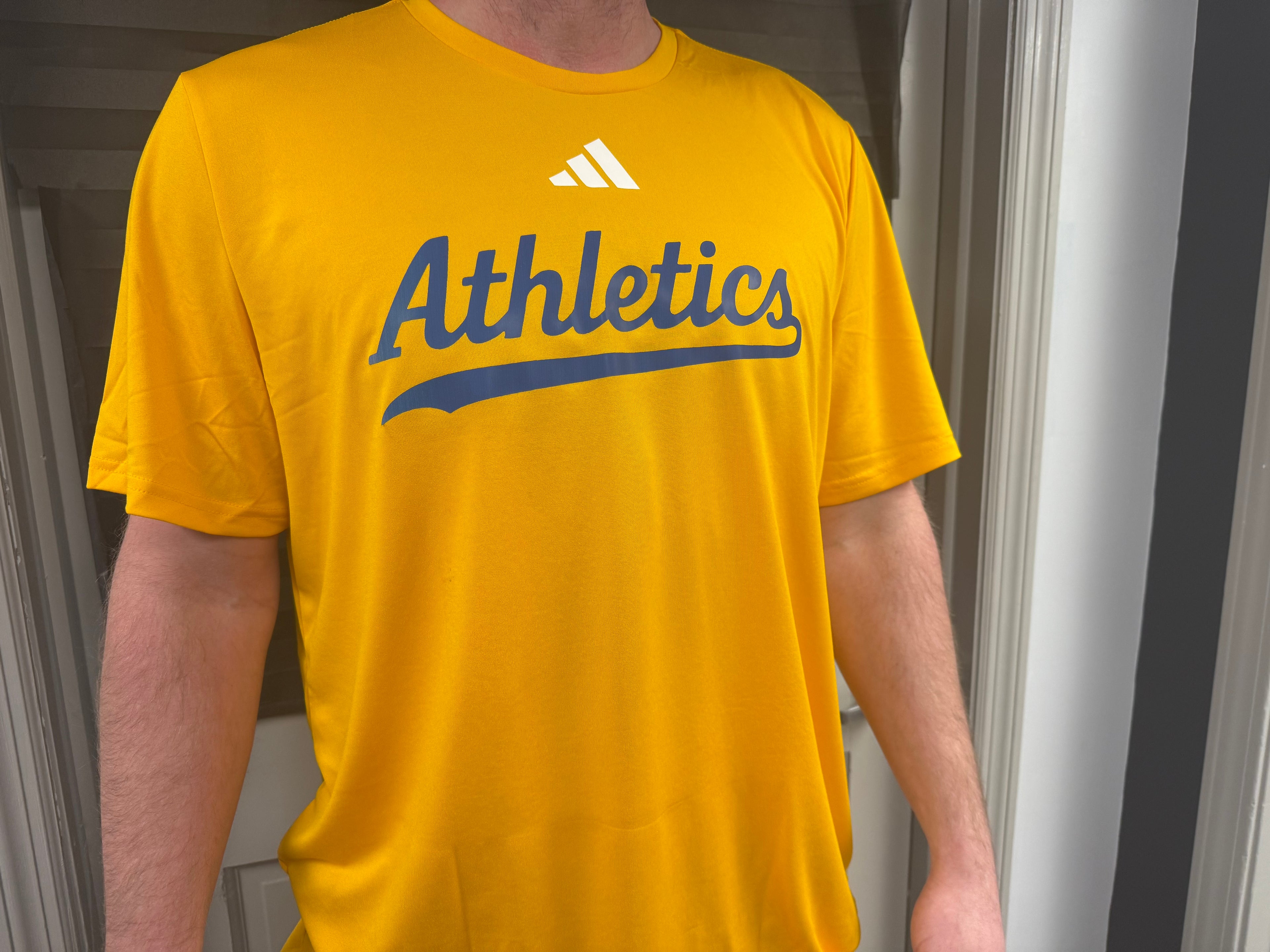 Adidas A's Script Training Shirt - Gold