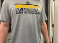 Gray A's training shirts (yellow and navy printed front)