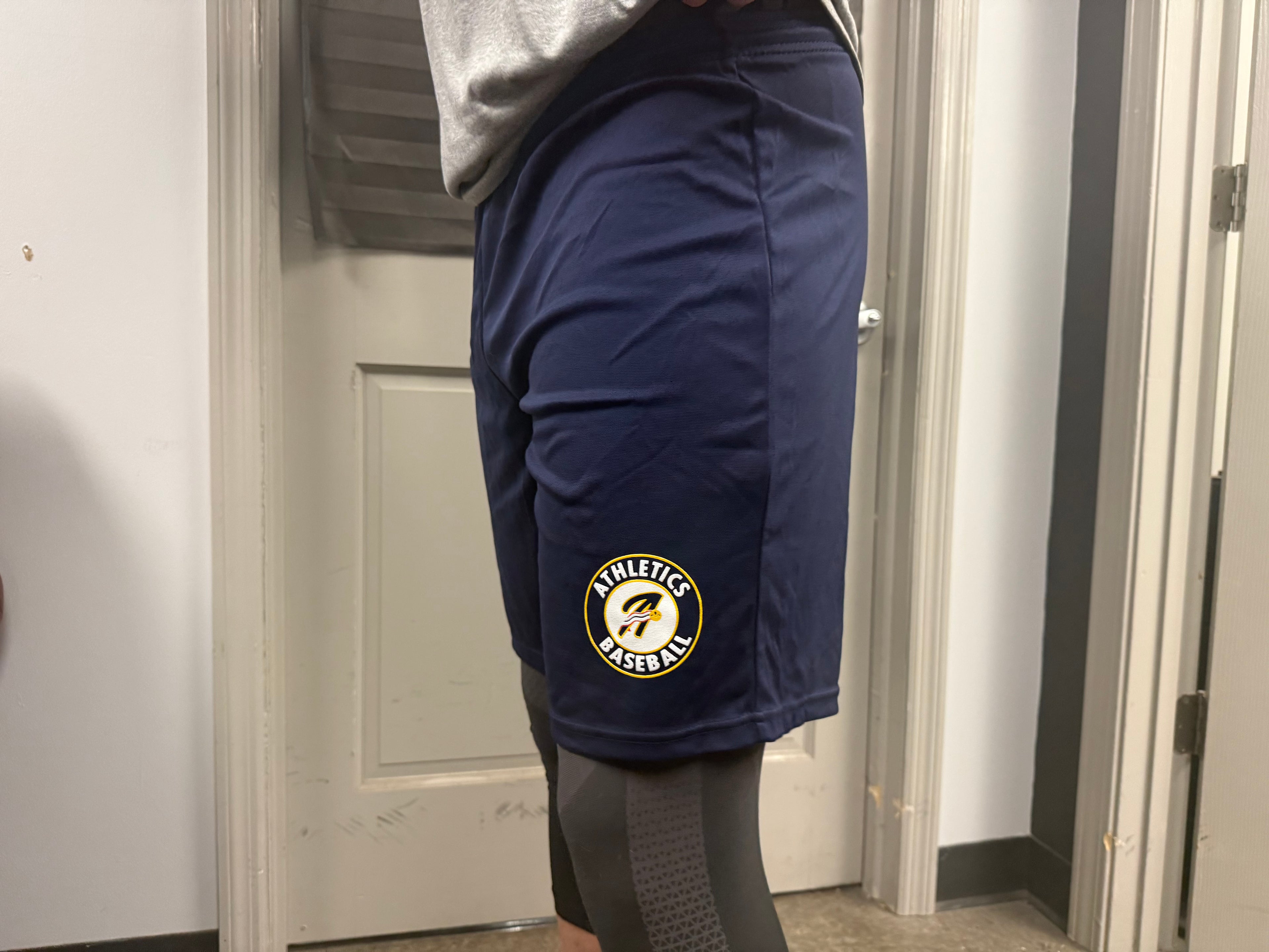 Navy training shorts